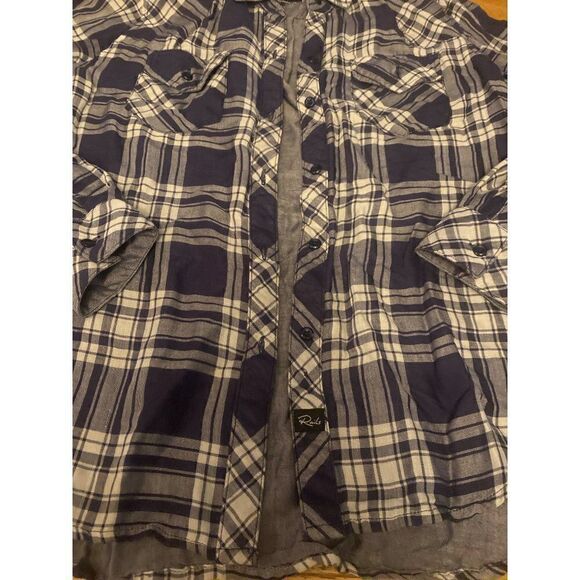 Rails, women's black/white plaid casual button up long sleeve shirt size small - Picture 3 of 10